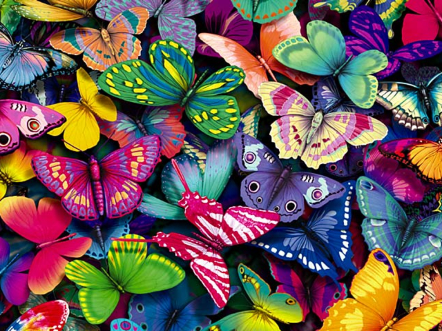 Bed Of Butterflies 壁紙画像