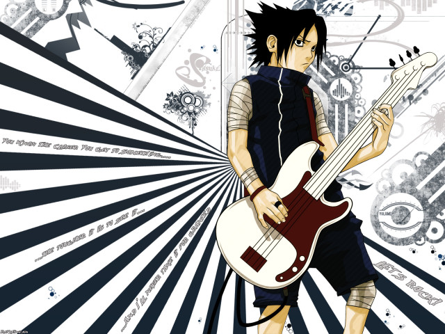 Sasuke With Guitar 壁紙画像