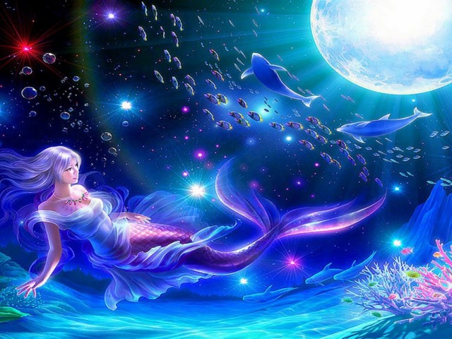 Mermaid Moon Fantasy 壁紙画像