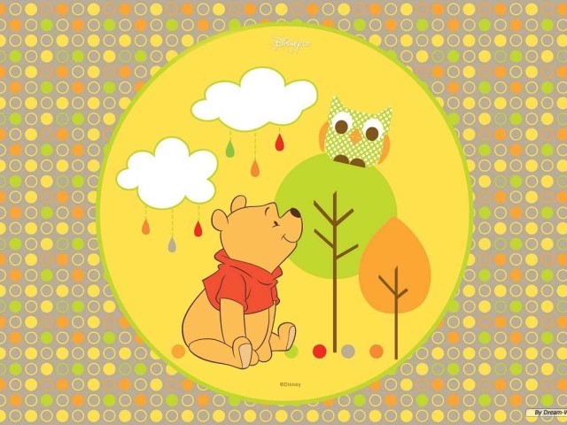 Pooh Bear And The Owl 壁紙画像