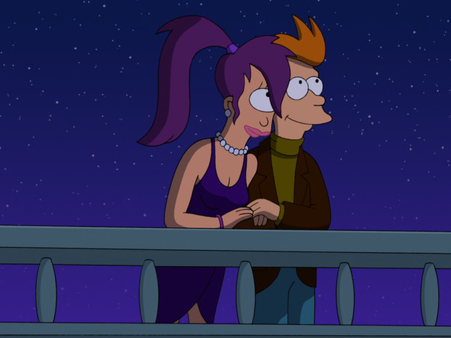 Leela And Fry On A Date 壁紙画像